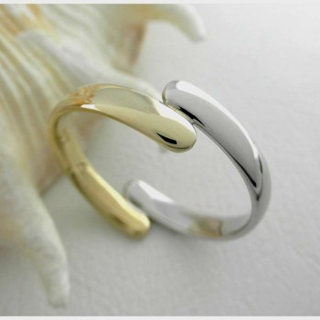 Snubní prsteny v kombinaci žlutého a bílého zlata 16