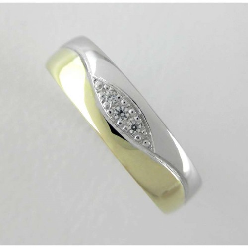 Snubní prsteny v kombinaci žlutého a bílého zlata 61